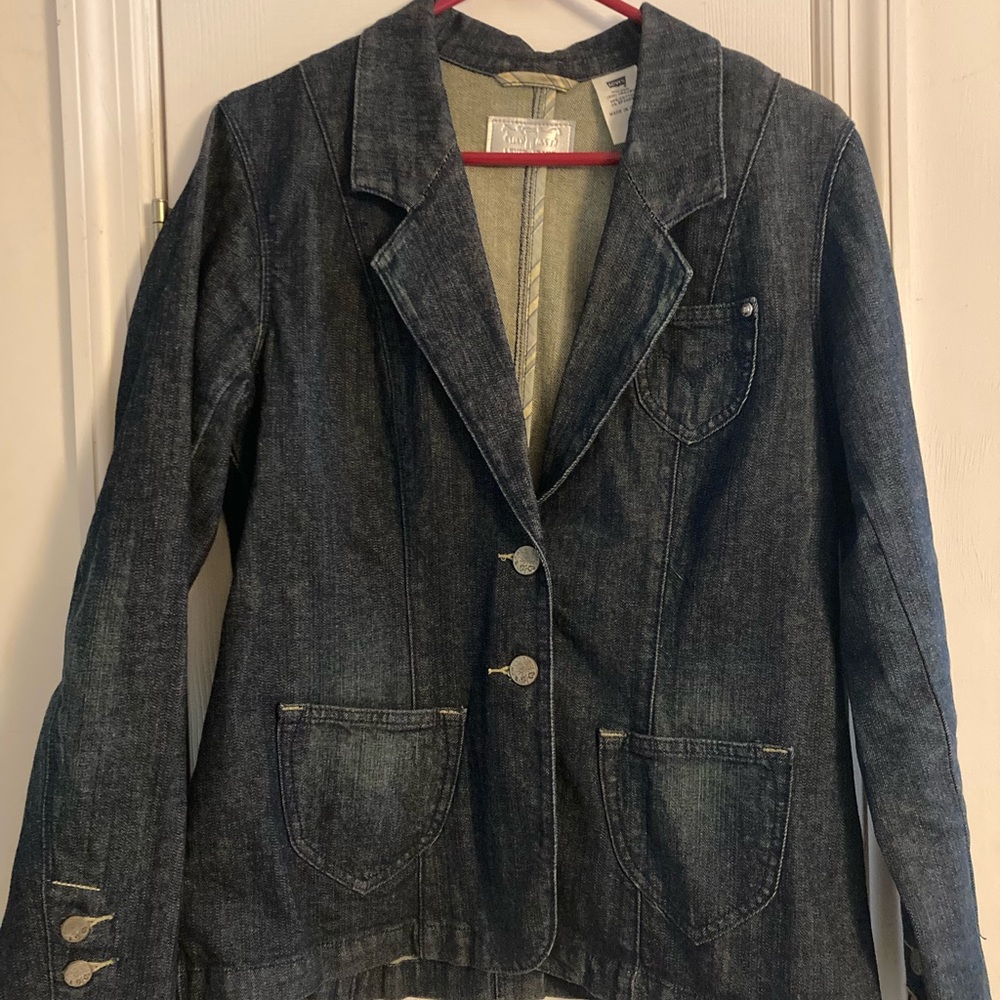 Levi’s brand blazer style jean jacket size L women’s